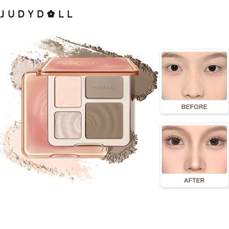 Highlighter Bronzer Palette - JUDYDOLL Wodoodporny zestaw konturowych sztyftów i