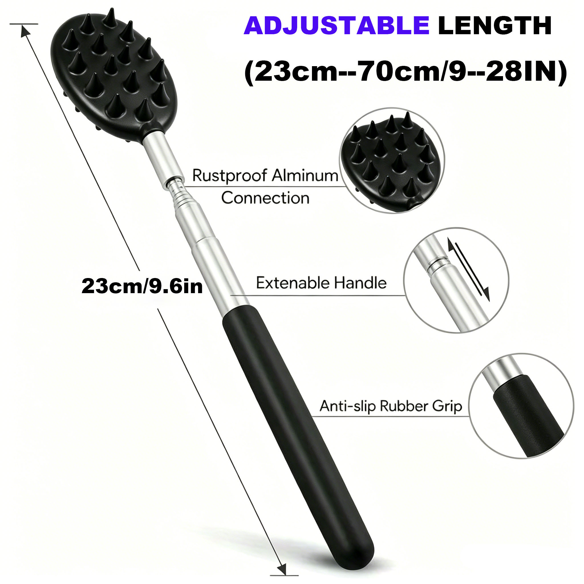 Hair Scalp Massager - Ulepszona 5-sekcyjna drapaczka do pleców w