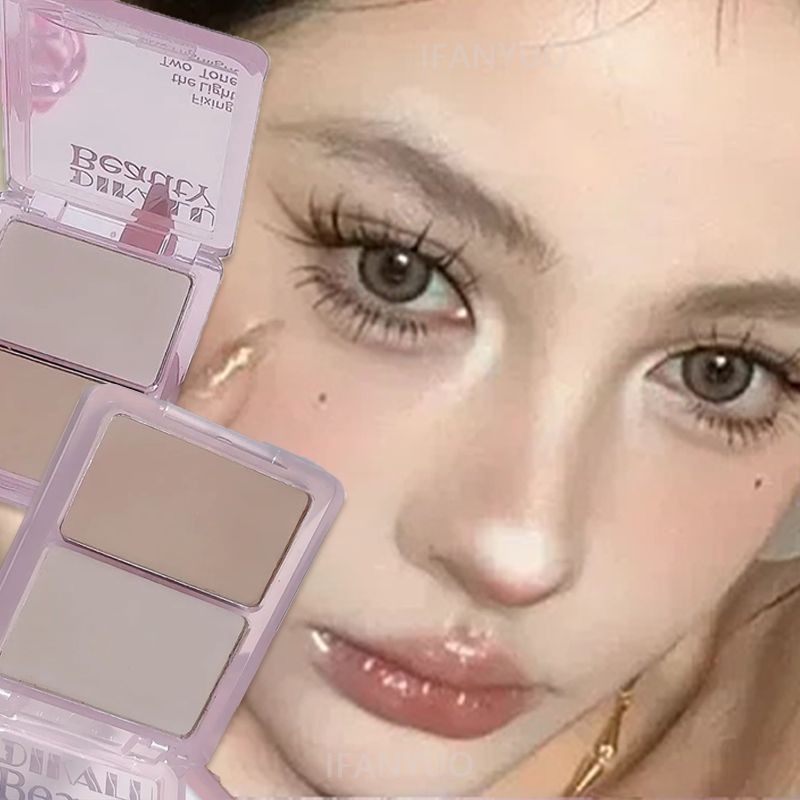 Highlighter Bronzer Palette - Dwukolorowa paleta do konturowania i rozświetlania,