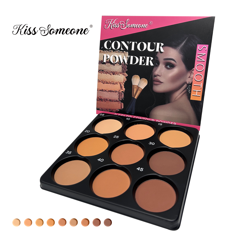 Highlighter Bronzer Palette - Paleta do konturowania z 9 kolorami,