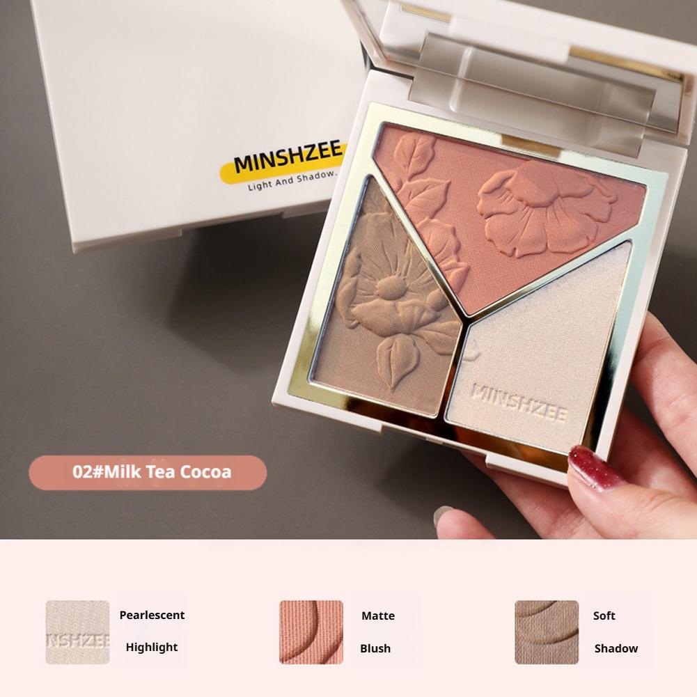 Highlighter Bronzer Palette - Paleta do makijażu 3 w 1: